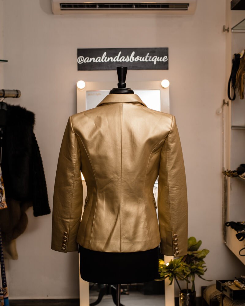 Saco color oro tipo piel - Image 3