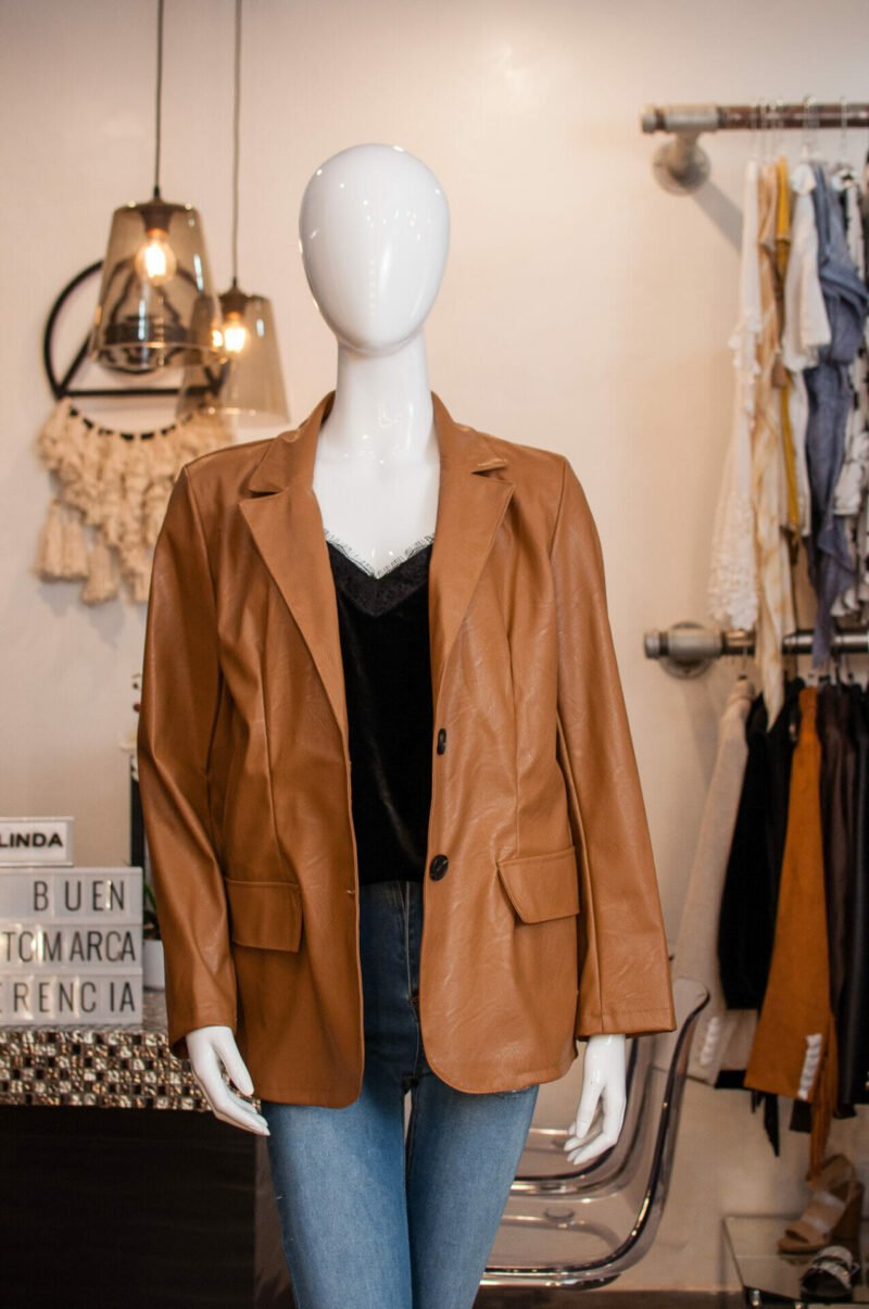 Saco tipo piel camel