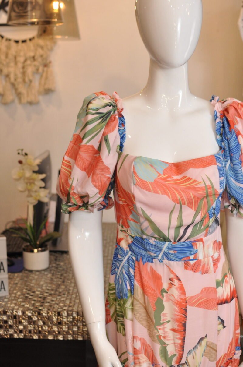Vestido largo estampado rosa - Image 3