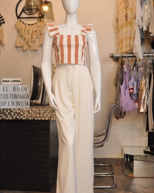 Pantalon liso blanco