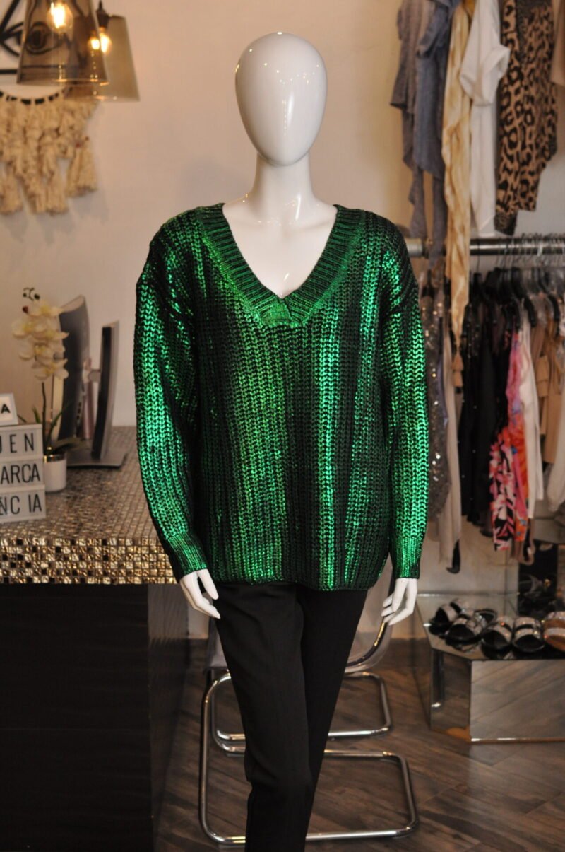 Sueter metalico verde