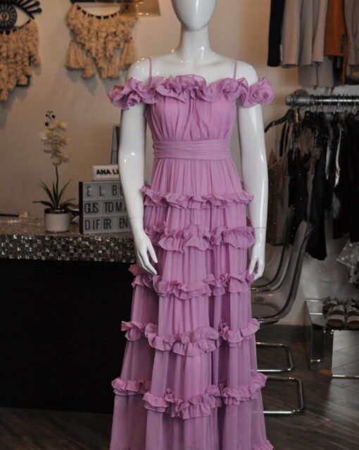 Vestido largo con detalles