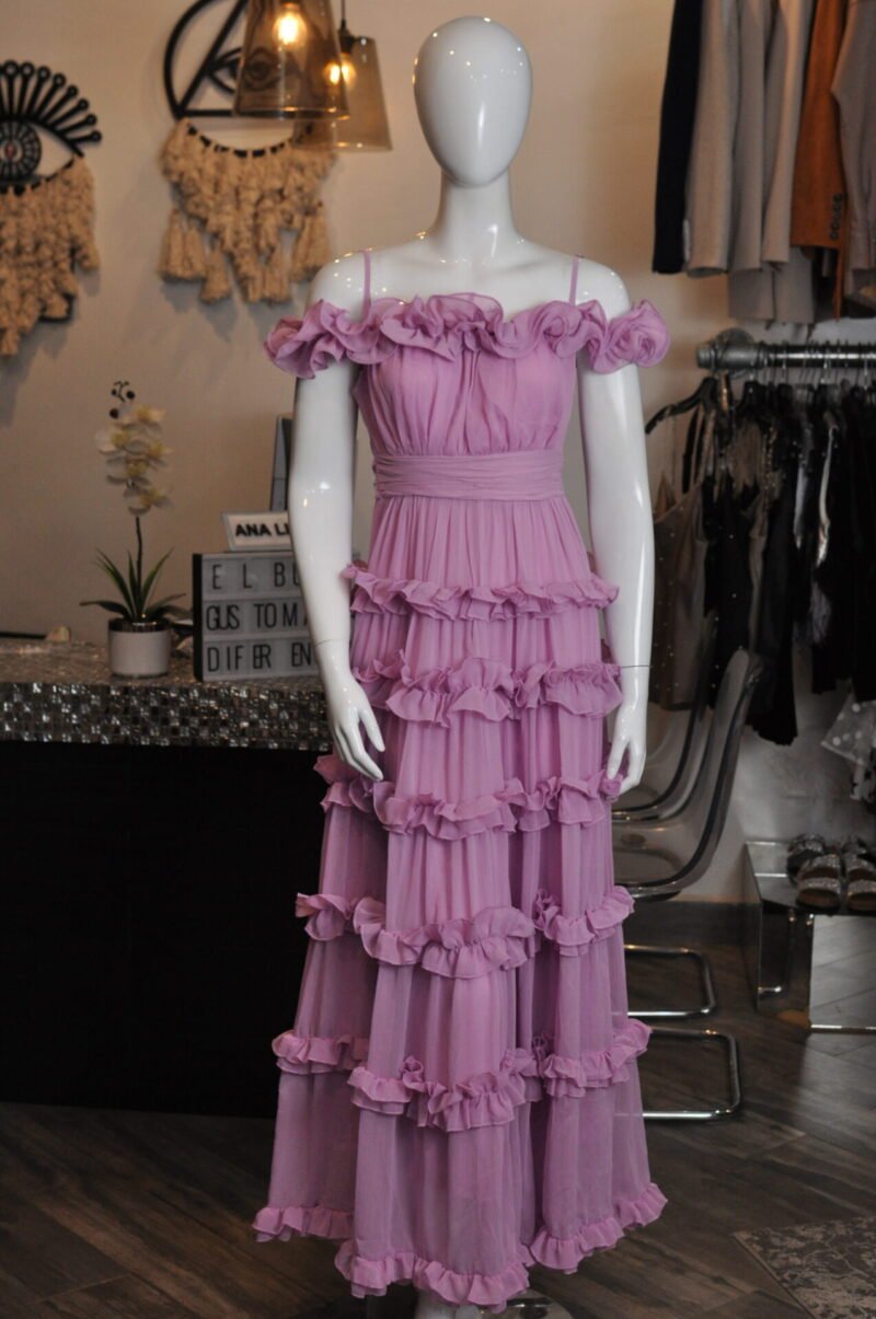 Vestido largo con detalles