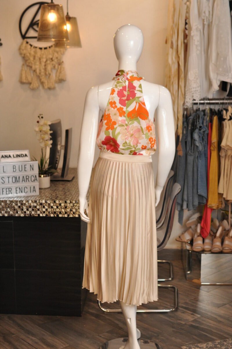 Falda plisada beige - Image 4