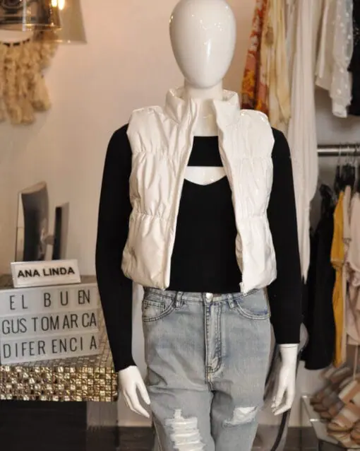 Chaleco corto blanco