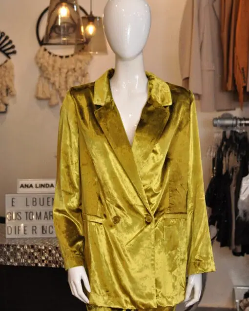Saco velvet amarillo