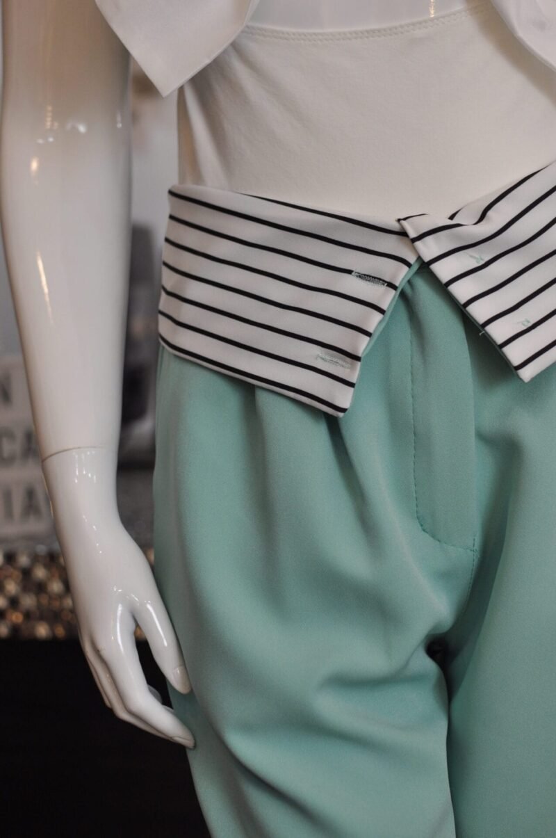Pantalon recto verde menta - Image 2