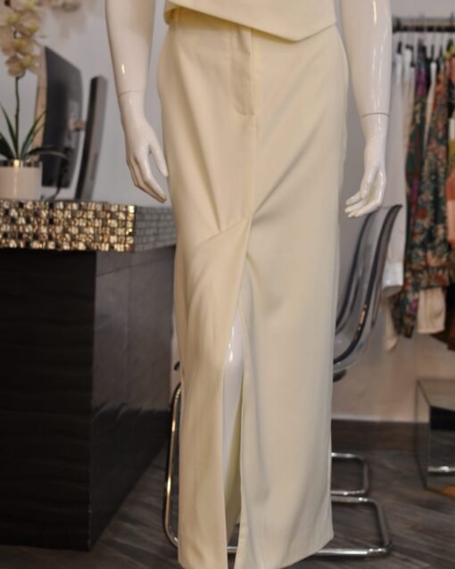 Set falda media pierna blanca