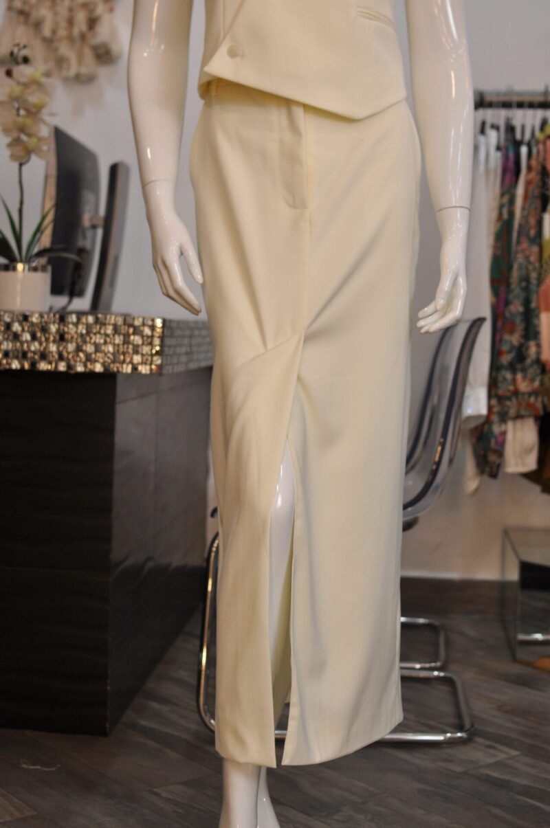 Set falda media pierna blanca