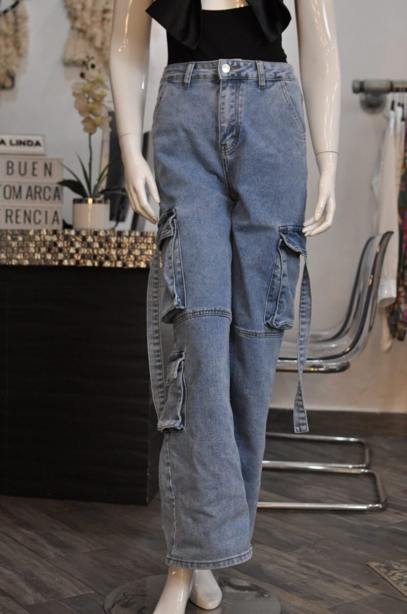 Pantalon cargo de mezclilla - Image 2