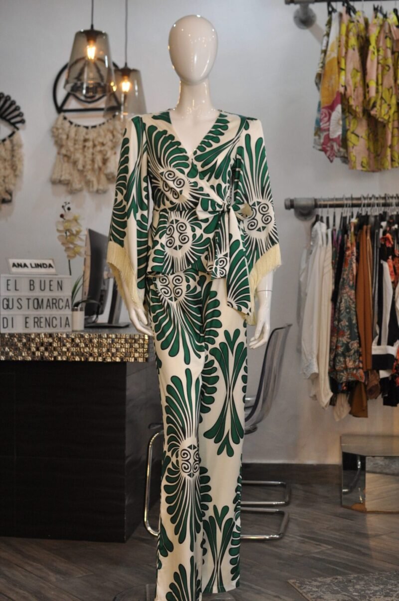 Set estampado verde