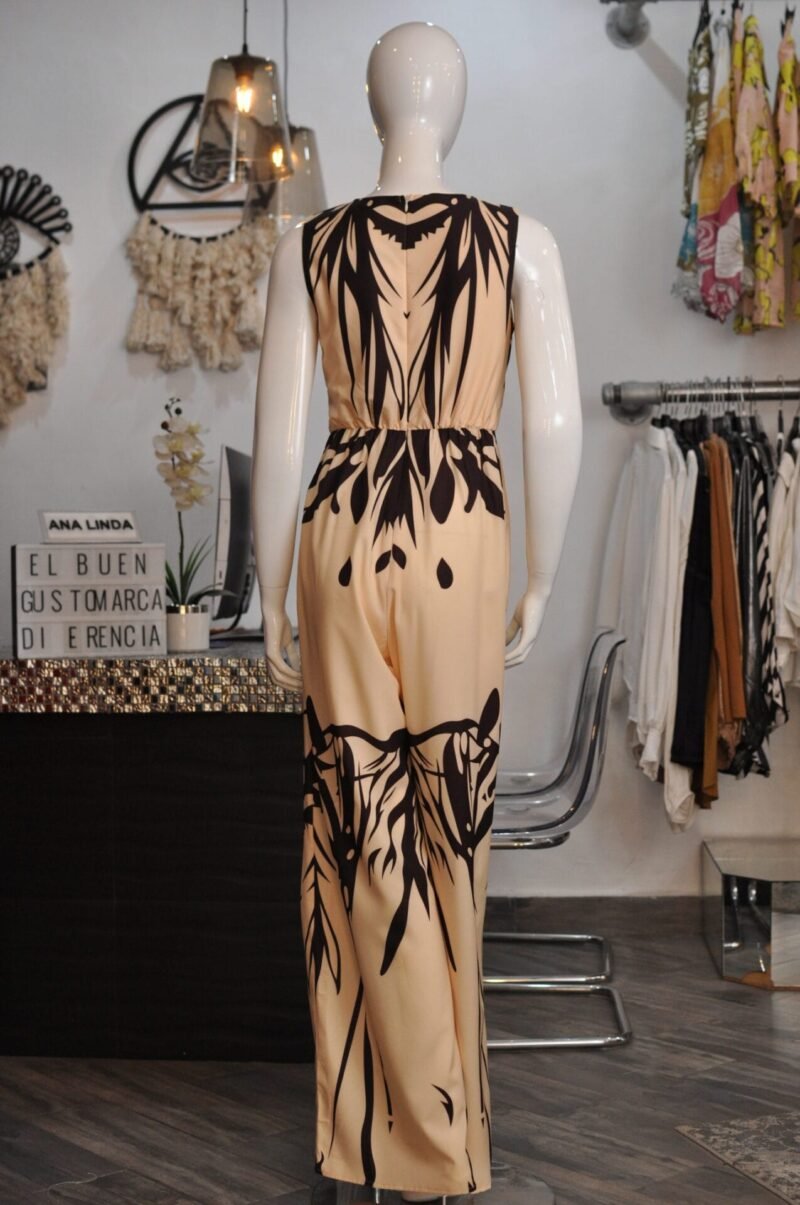 Jumpsuit estampado beige - Image 3