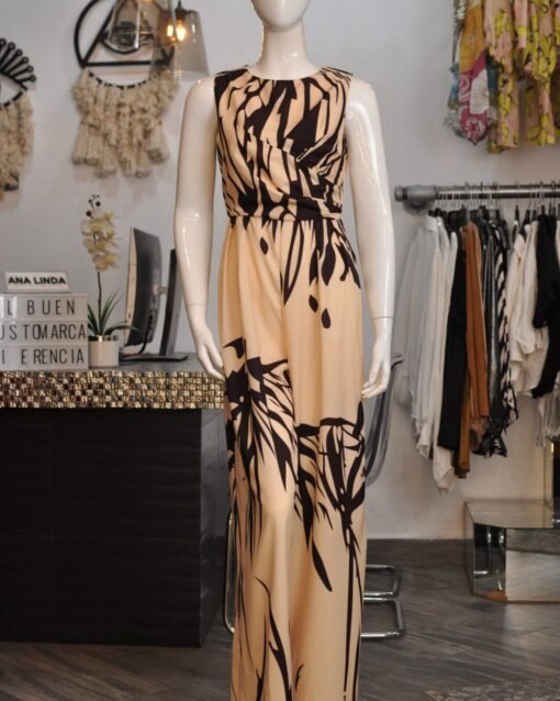 Jumpsuit estampado beige