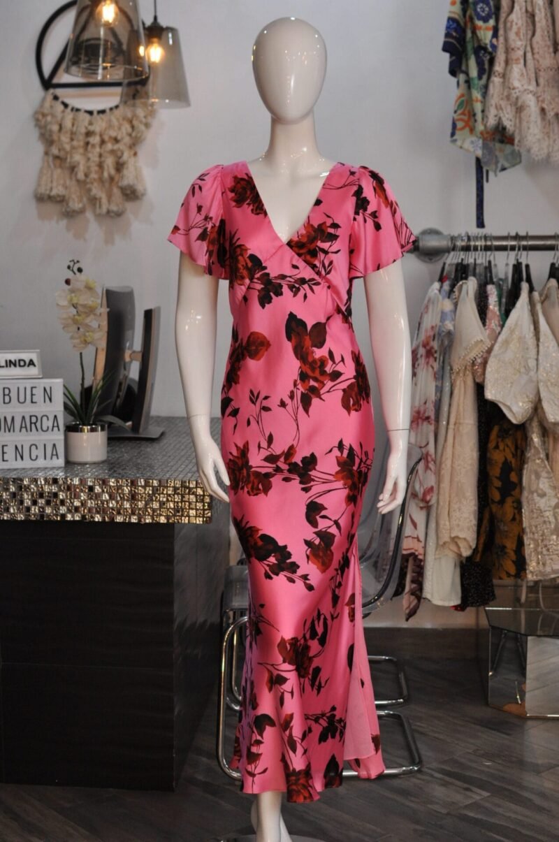 Vestido rosa con estampado - Image 2
