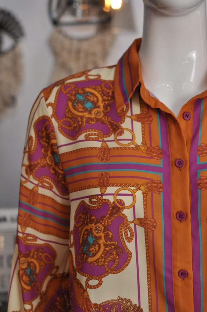 Blusa mostaza estampada - Image 2