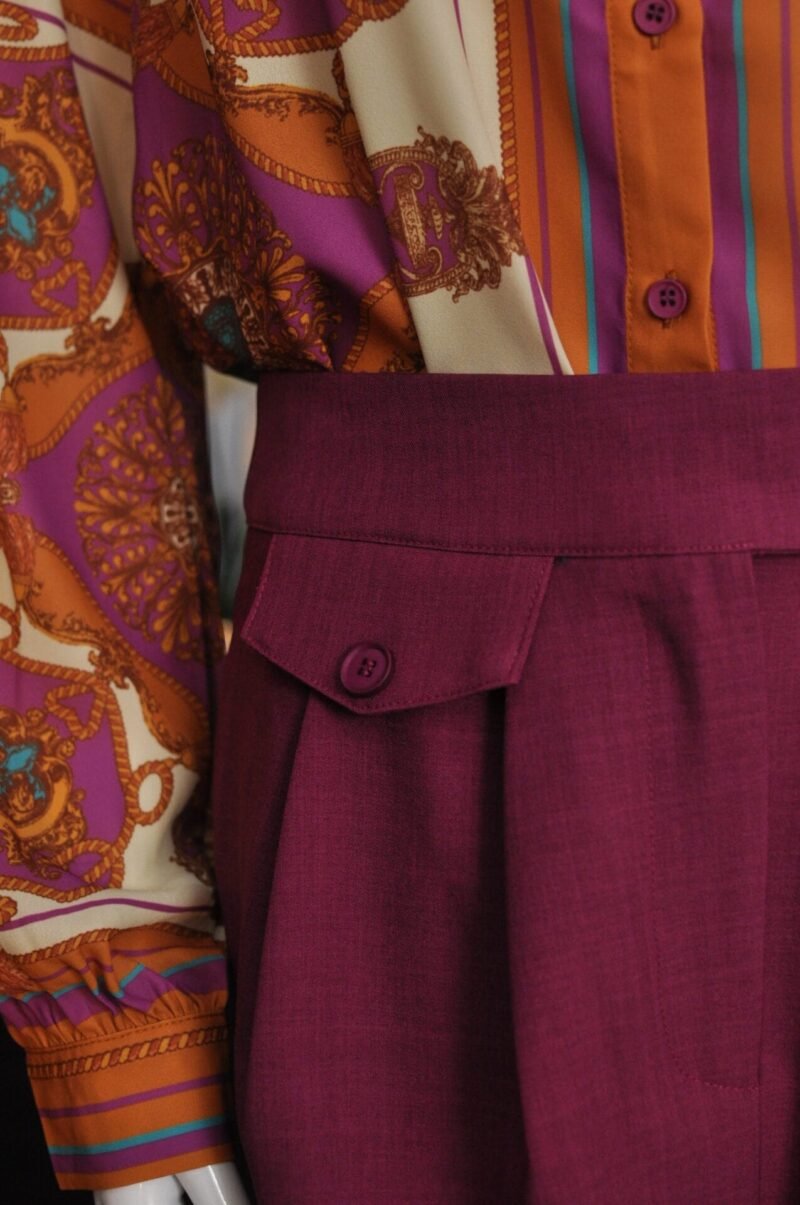 Pantalon liso magenta - Image 3