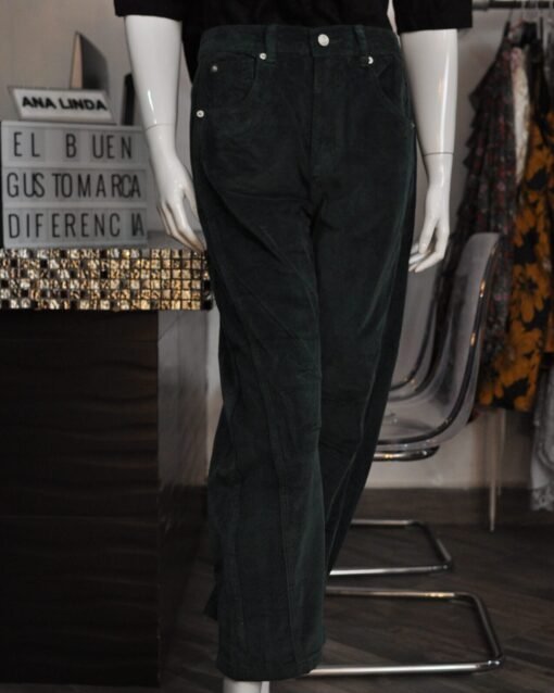 Pantalón recto verde
