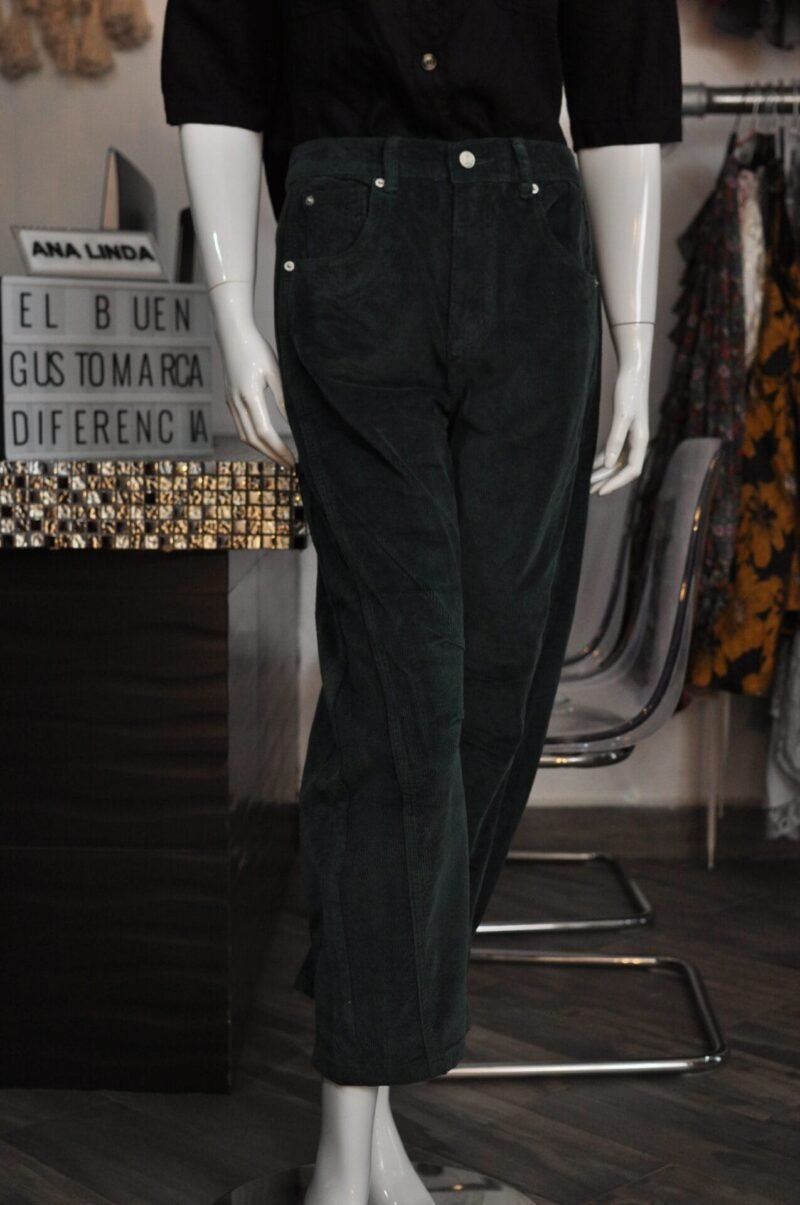 Pantalón recto verde