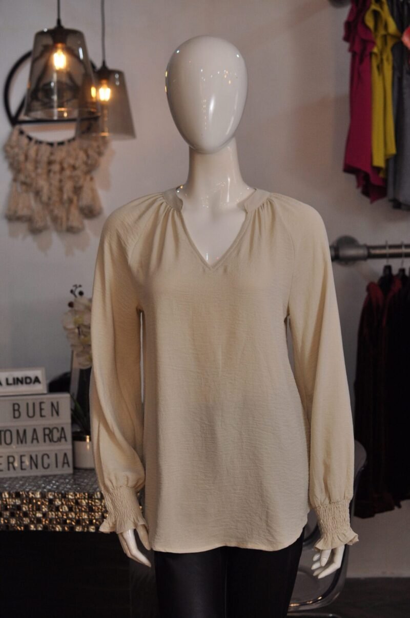 Blusa lisa beige