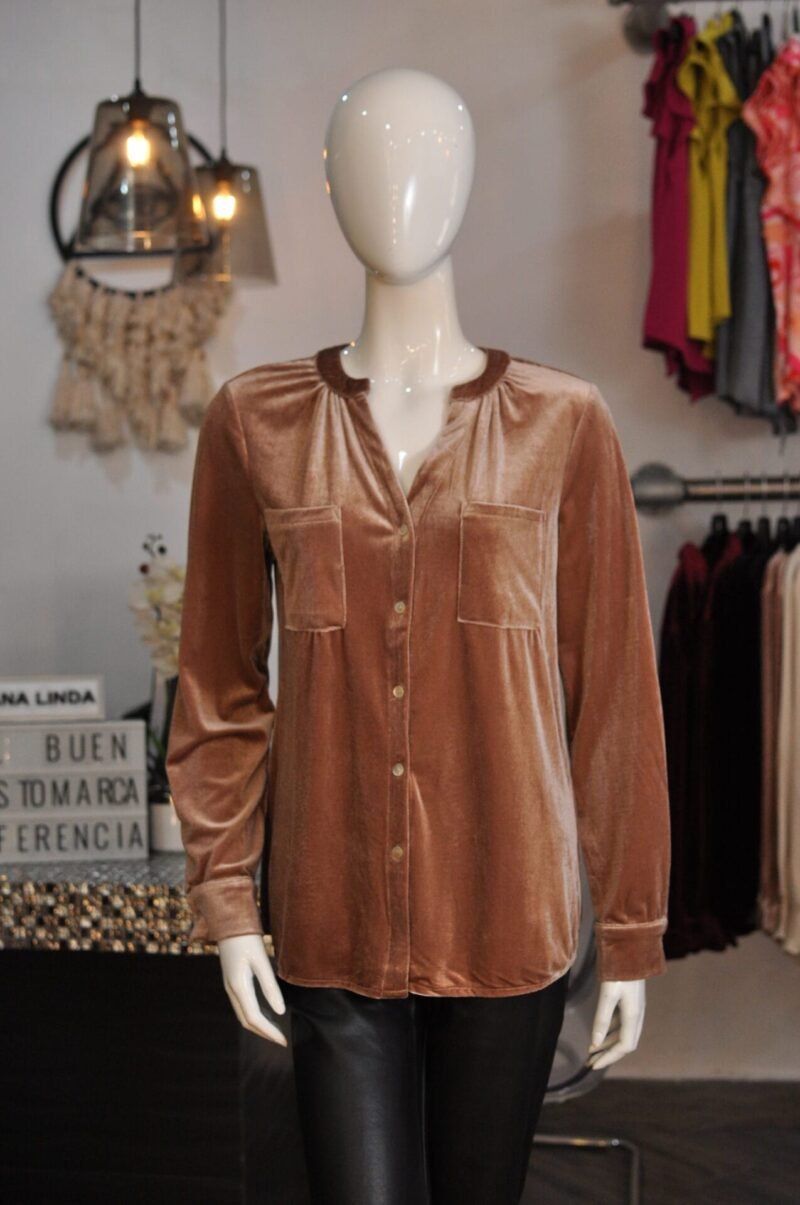 Blusa velvet rosa