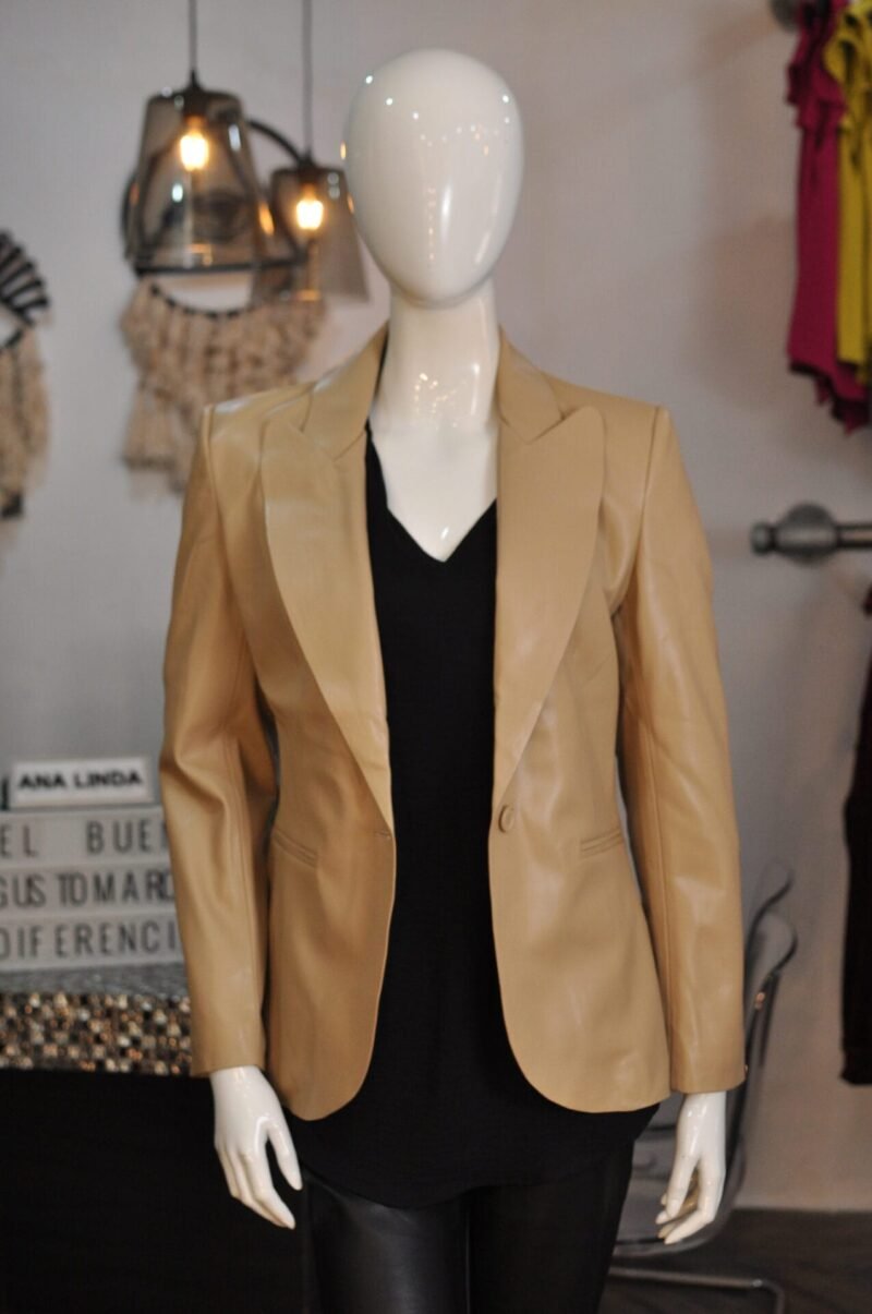 Saco tipo piel beige