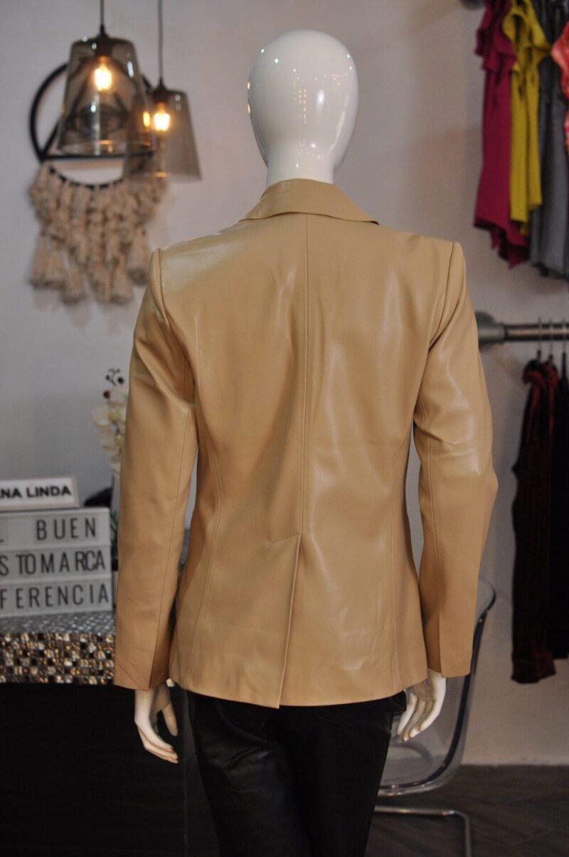 Saco tipo piel beige - Image 3