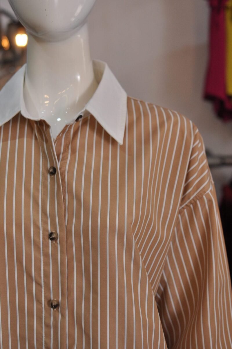 Camisa rayas café claro - Image 2