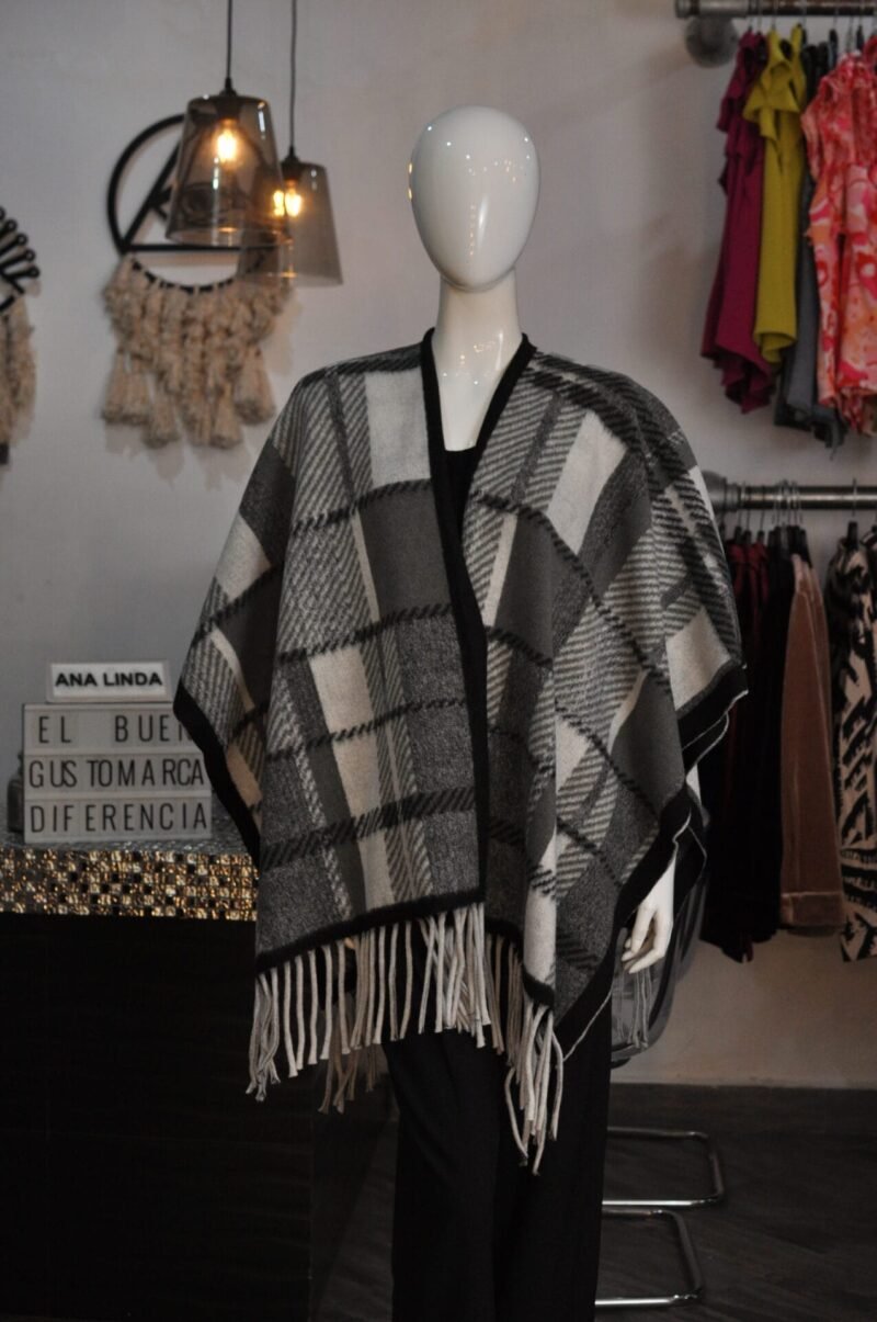 Chal estampado gris