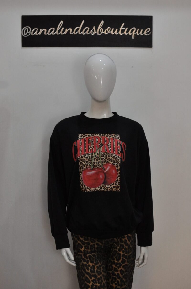 Sudadera Cherry negra - Image 3