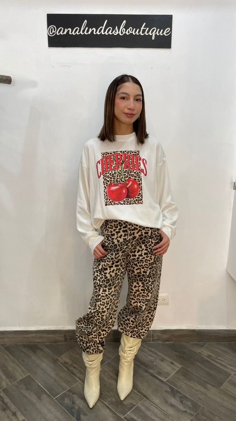Sudadera Cherry blanca