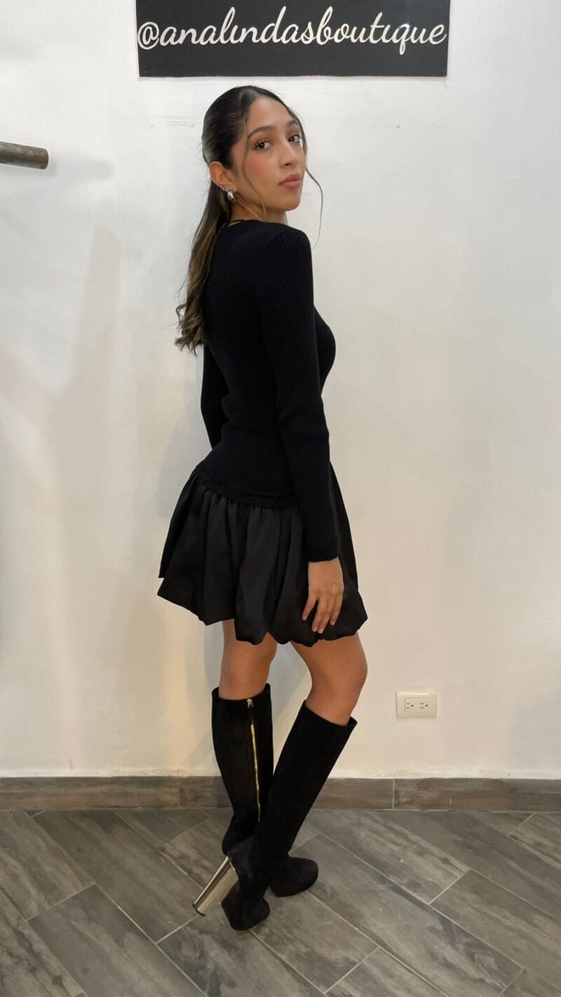 Vestido globo negro - Image 2