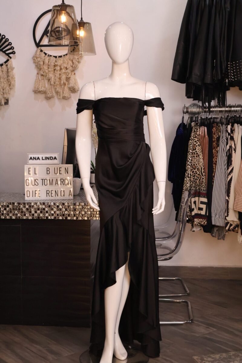 Vestido negro largo