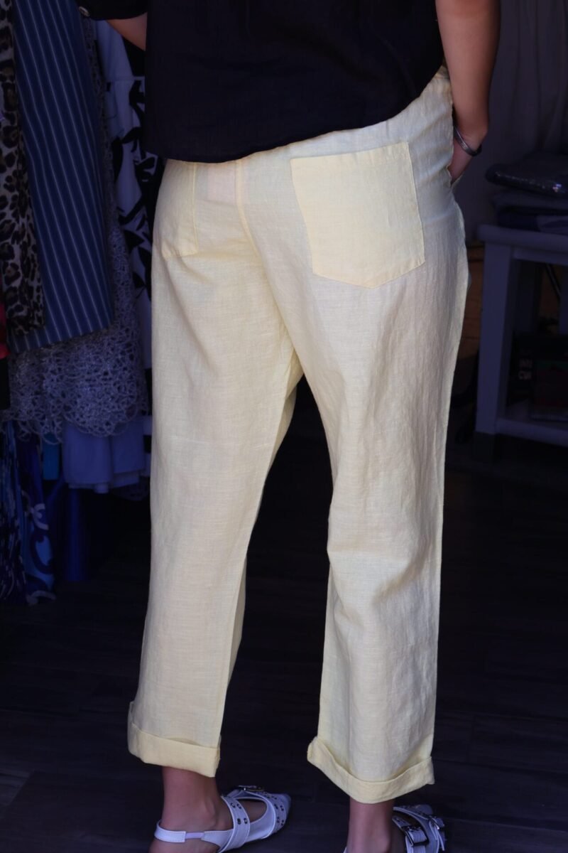 Pantalón lino amarillo - Image 2