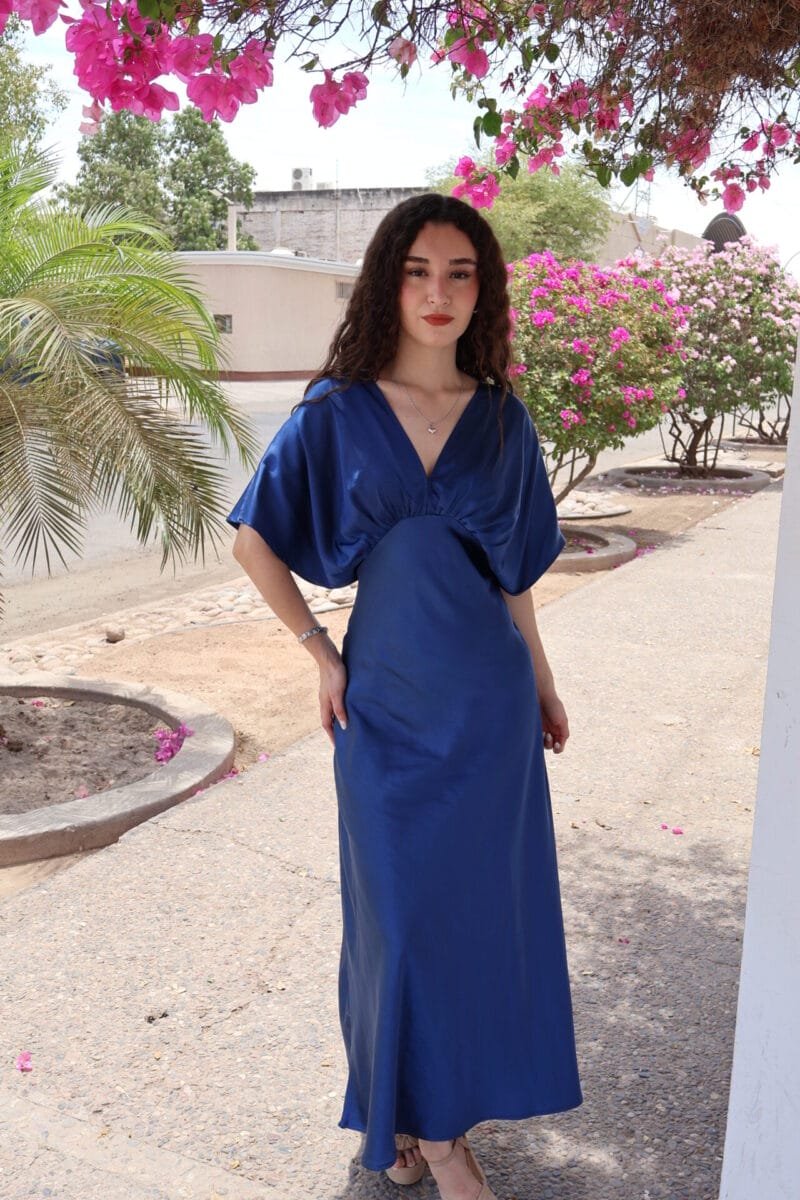 Vestido midi azul