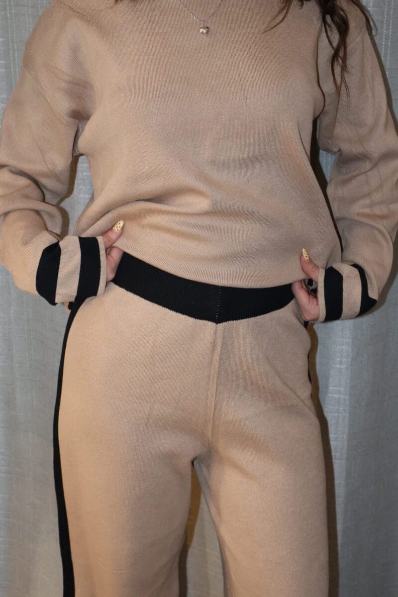 Set pants café claro con negro - Image 3
