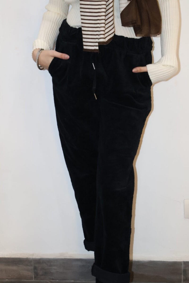Jogger de pana negro - Image 2