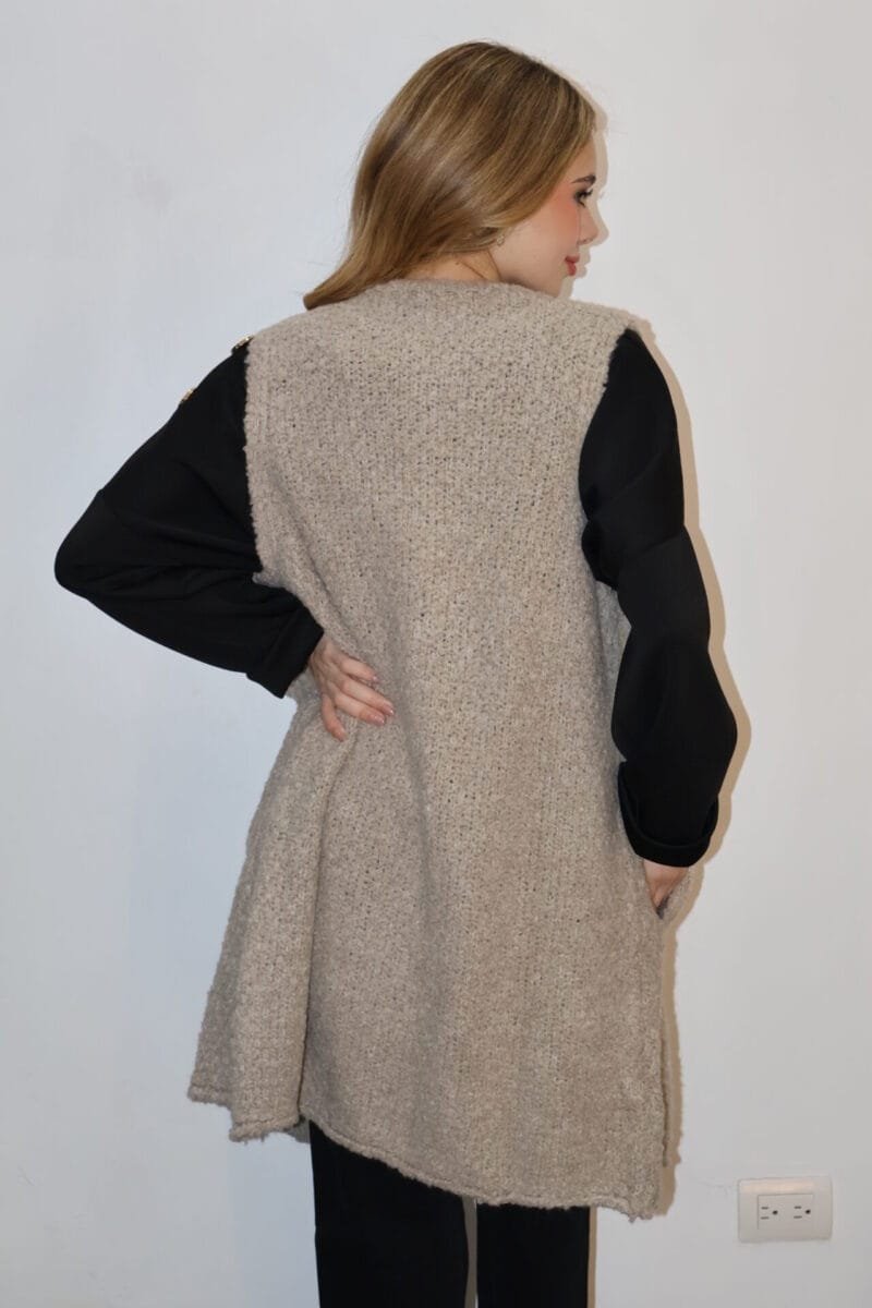 Chaleco afelpado beige - Image 4