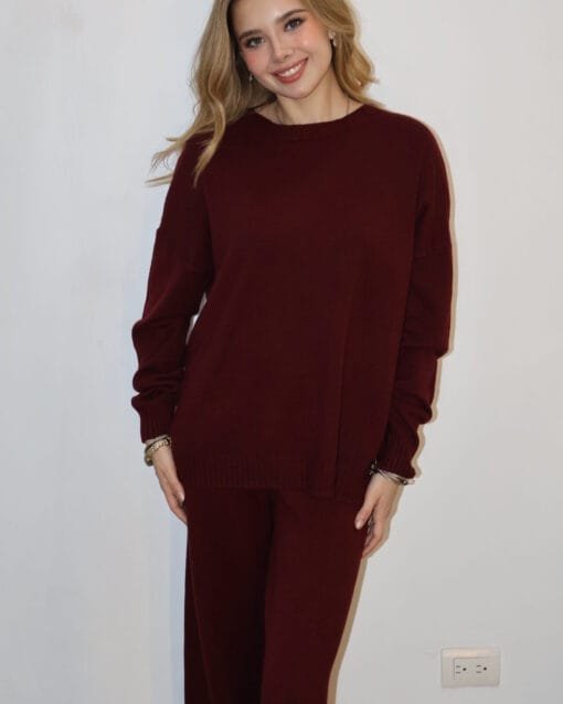 Set de pants guinda