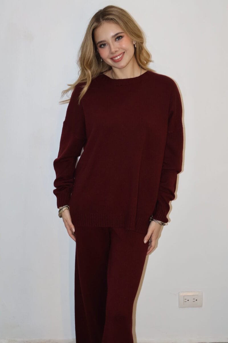 Set de pants guinda
