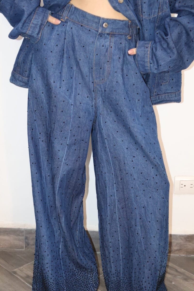 Jeans de mezclilla con brillos - Image 3